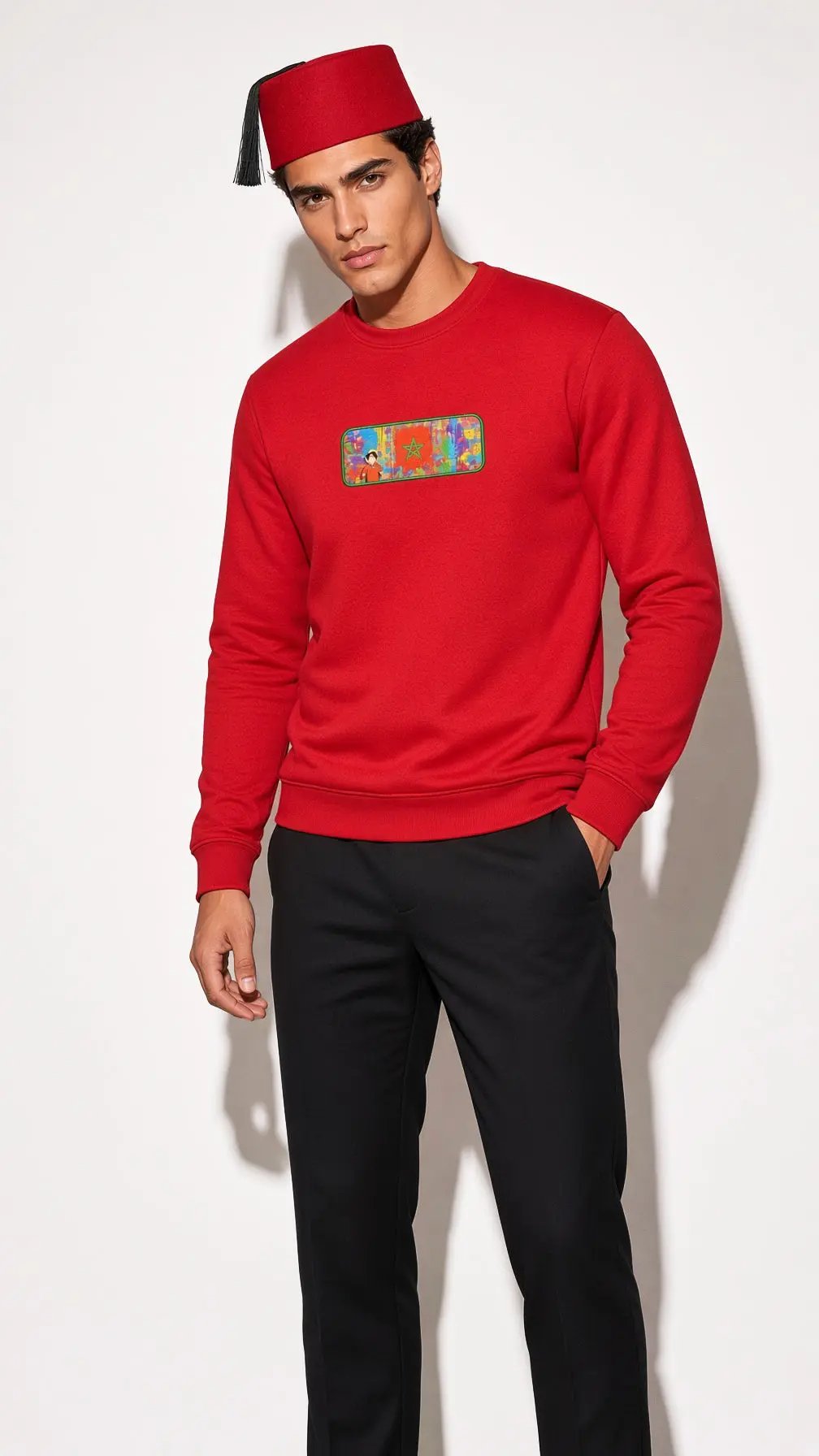 #Drop 1 Maroc - Sweat avec Patch Brodé Graffiti Mural